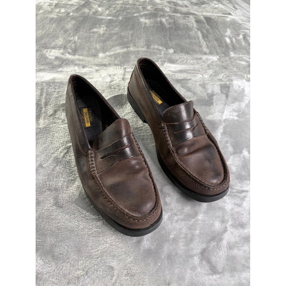 Tod's DryJoys Men's Size 8 Brown Leather Penny Loafers Moc Toe Shoes Italy 8